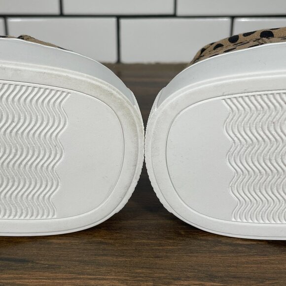 J.CREW Factory Road Trip Womens 8.5 Shoes Cheetah Printed Canvas Slip On Sneaker - Picture 8 of 13